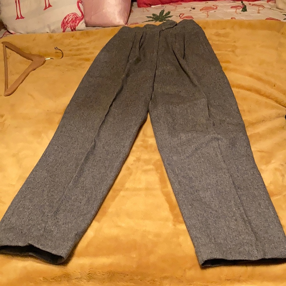 Gray wool pants